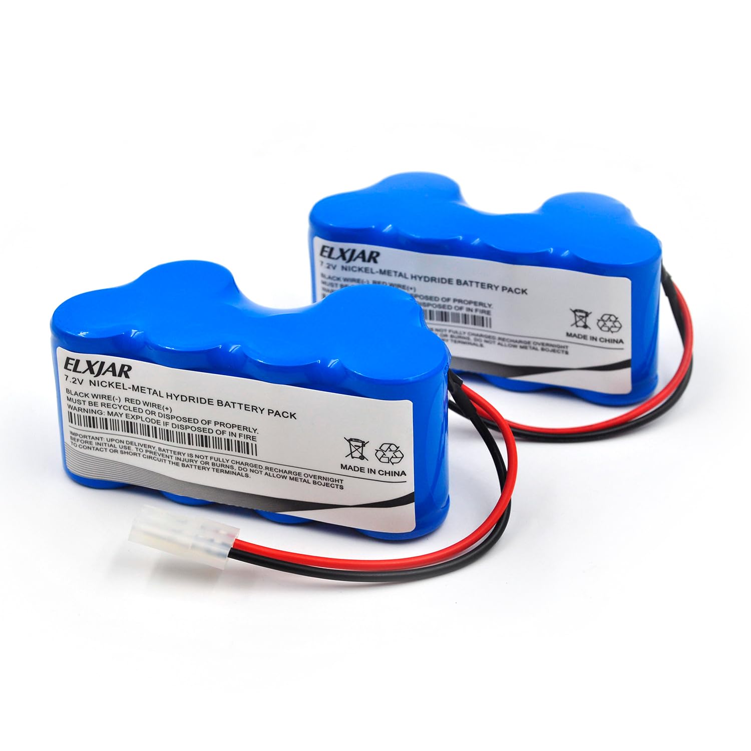 (2-Pack) 7.2V NI-MH 3000mAh Battery Replacement for Euro Pro Shark Vacuum Carpet and Carpet Sweeper XB1918, V1917, V1950, VX3