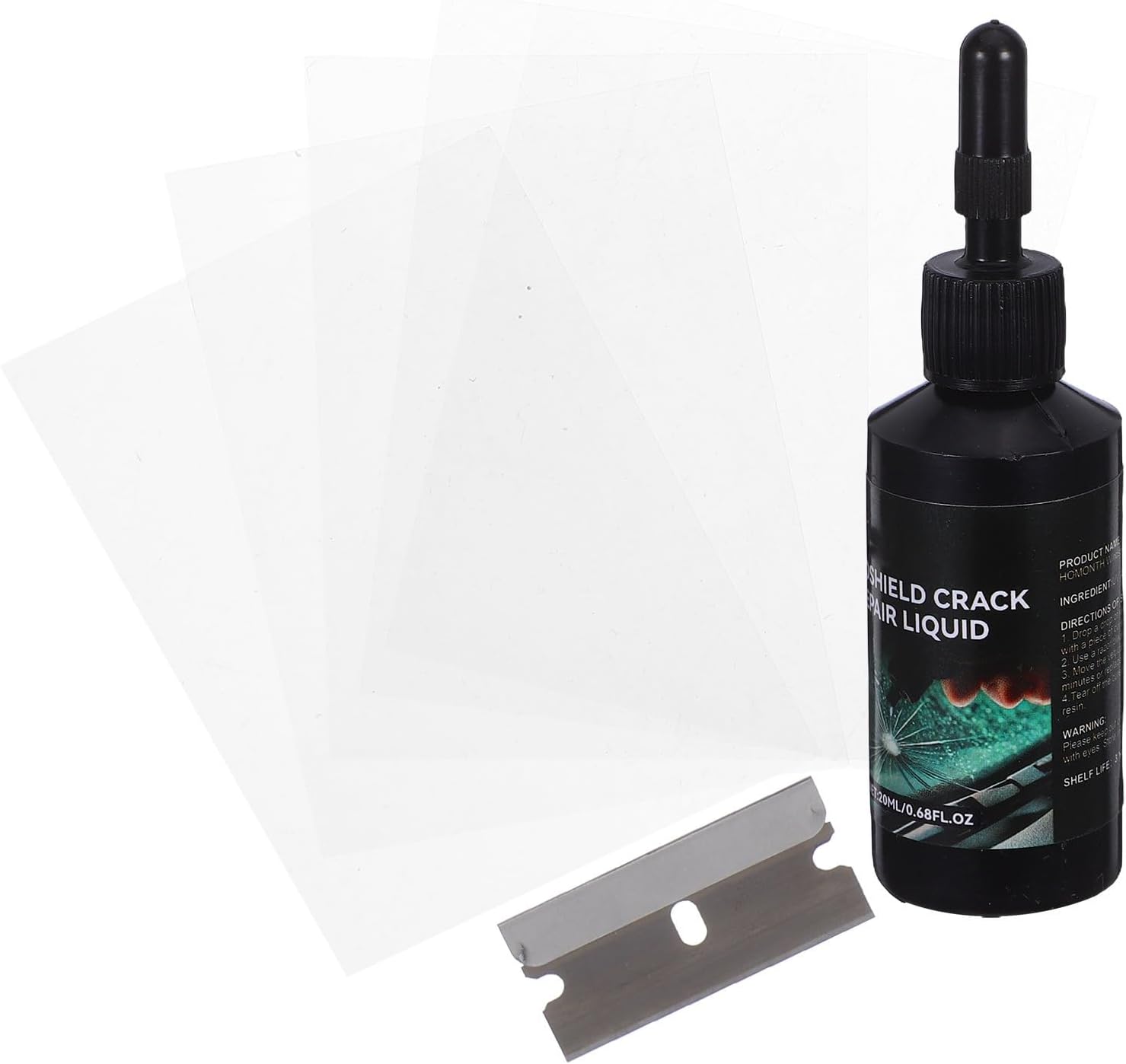 CLISPEED 4 Sets Windshield Repair Tool UV Glue for Car Glass Scratches