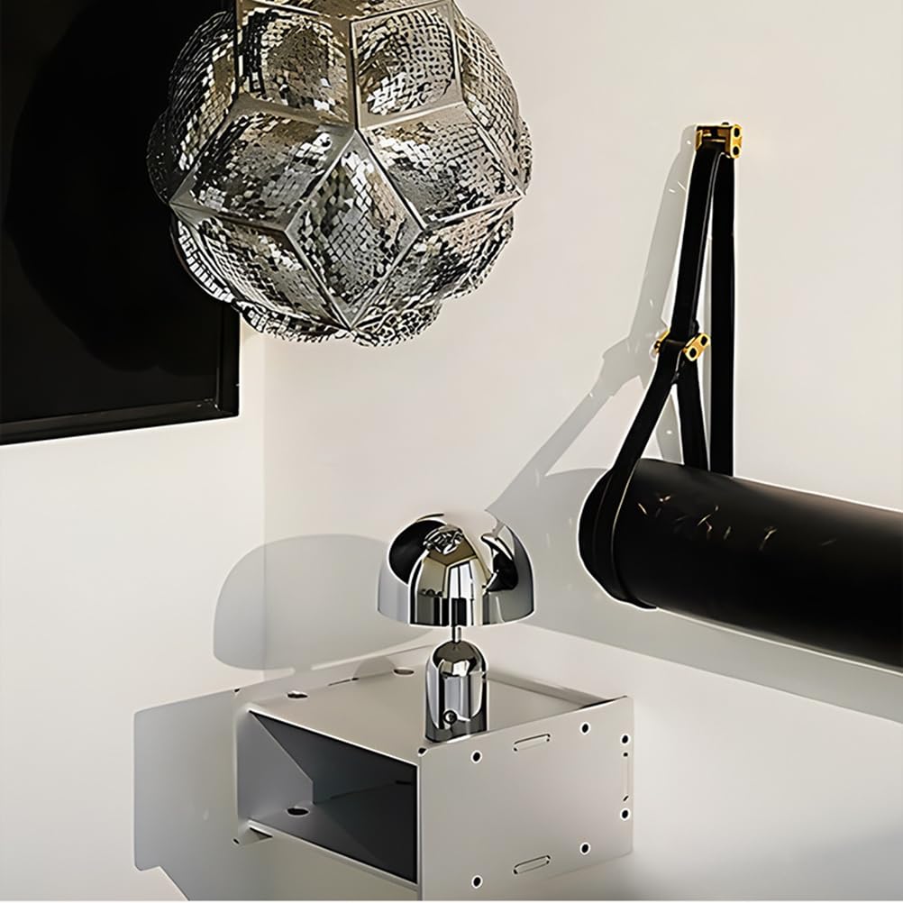 AoLa Pilz Tischlampe Kabellose Pilzlampe 2000mAh Akku Tischleuchte Dimmbar Touch Control Nachttischlampe Ohne Kabel USB Aufladbar Batterie Lampe für Restaurant Schlafzimmer Wohnzimmer, Silber
