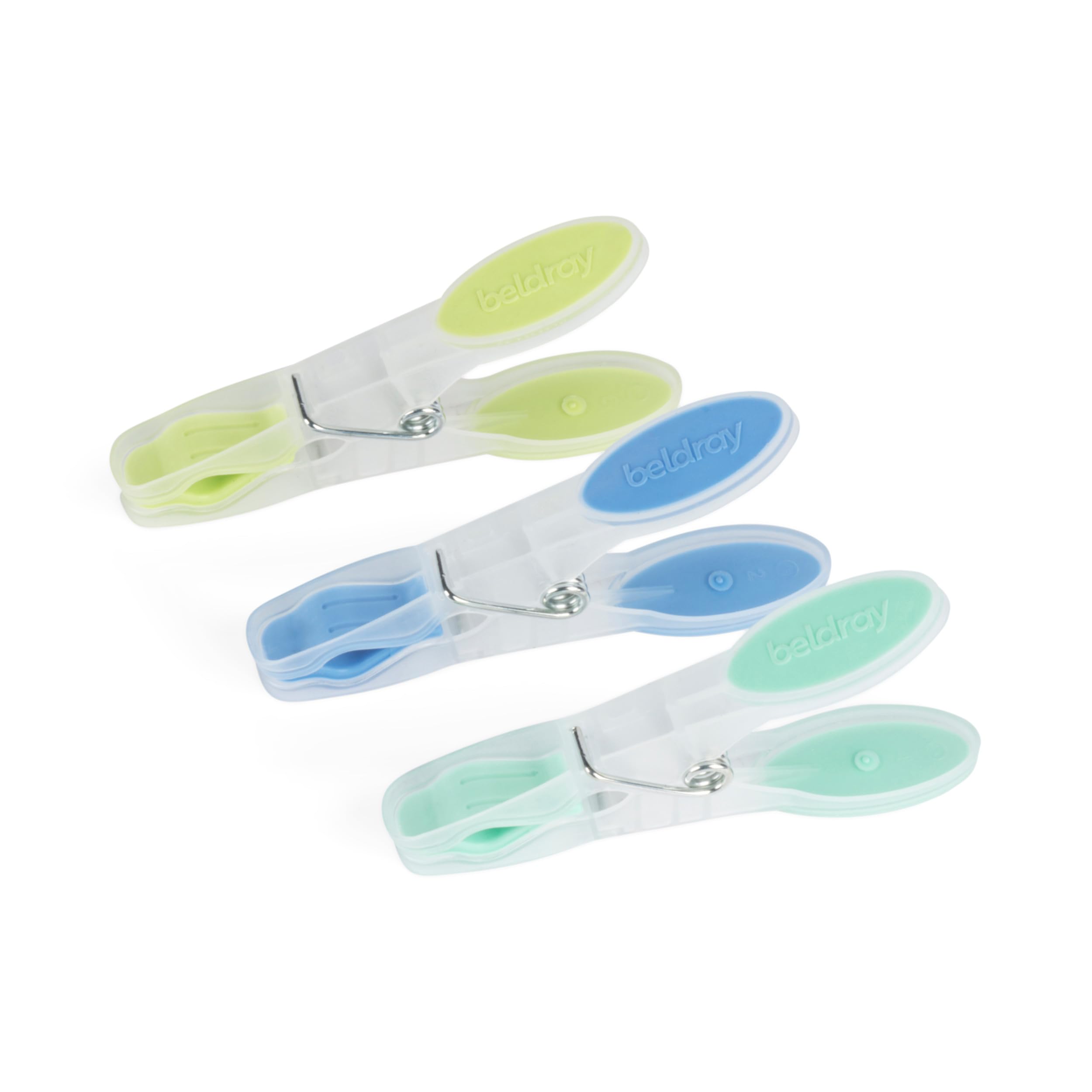 Beldray 24 Ultra-Grip Clothes Pegs Secure Rubber Grip, Windproof, Rust-Resistant