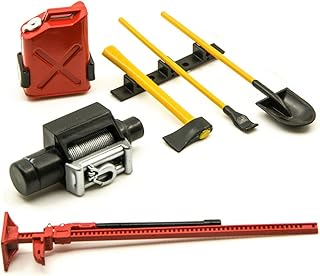 6 Pcs Decorative Tools Set 1/10 RC Rock Crawler Accessories for RC D90 D110 SCX10 Wraith