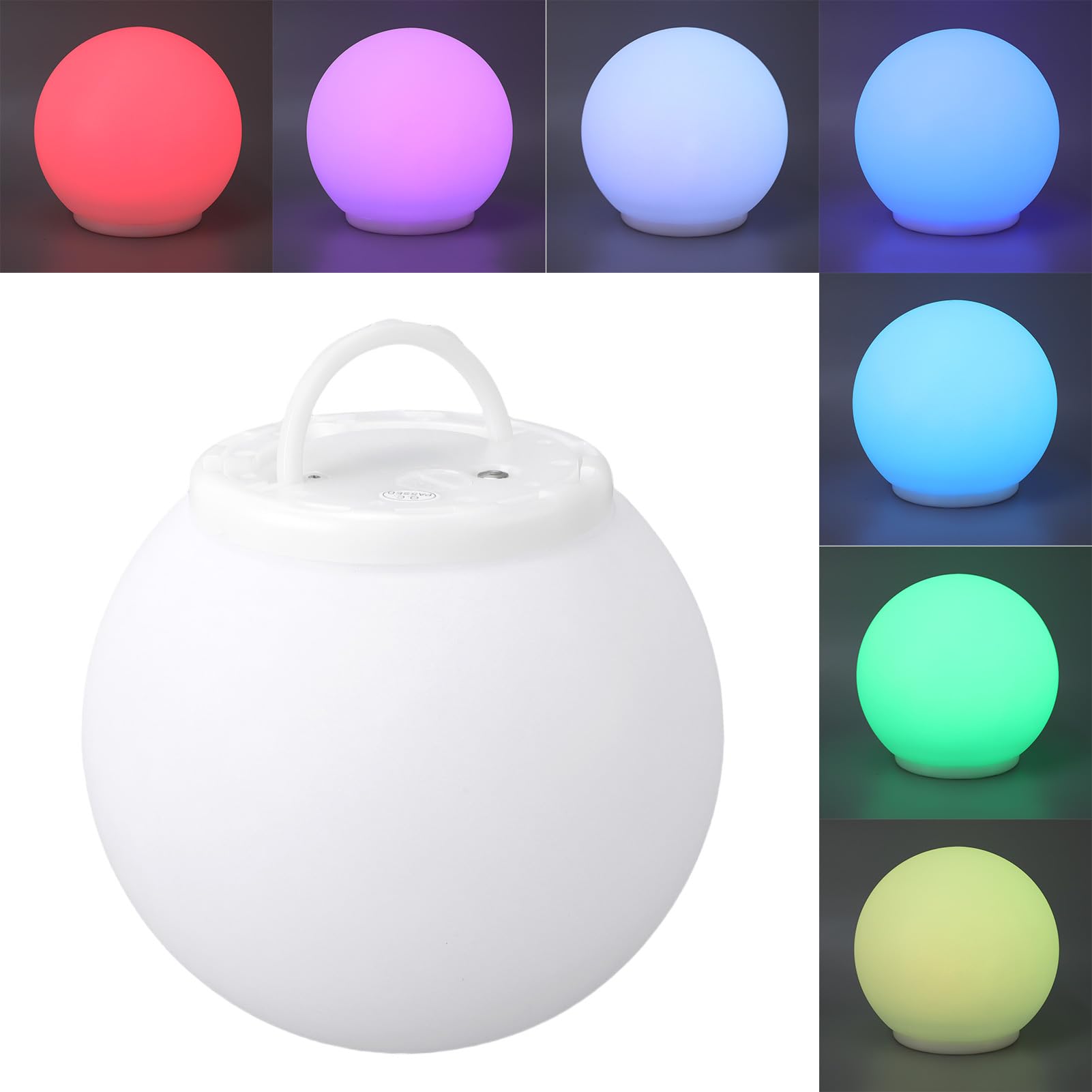 Topiky LED Leuchtkugellicht, RGB Farbwechsel Globus Stimmungslampe, Wiederaufladbare Bunte Globus Stimmungslampe, 10 M Wasserdicht, Farbwechsel, Innen- und Außen Nachtlicht für