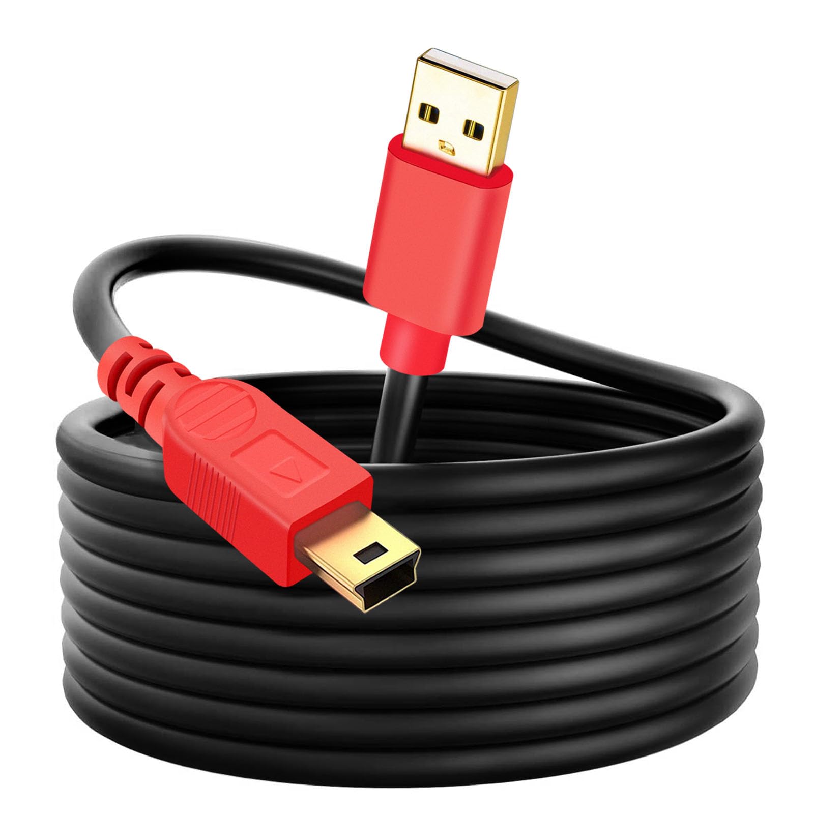 NeeKeons Mini USB Cable: Mini 5 Pin USB 2.0 Cable Compatible with Garmin Nuvi GPS,SatNav,Camera,PDAPS3 Controller,Dash Cam,Hard Drive,GoPro Hero 3+ (10 FT)