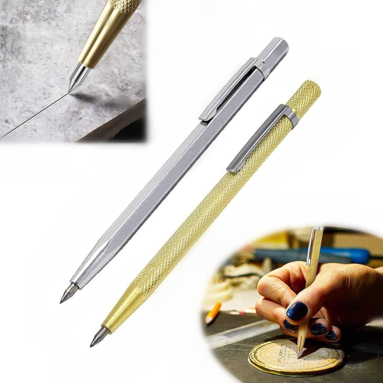 ARAA PAVA Ceramic Tile Cutter Pen Engraved Pen Carbide Marking Pen Pin Roller Glass Cutter Pen with Handle for Tile,Glass,Ceramics,Metal (Multicolor,Set of 1) (B0CQ59C548) Amazon Price History, Amazon Price Tracker