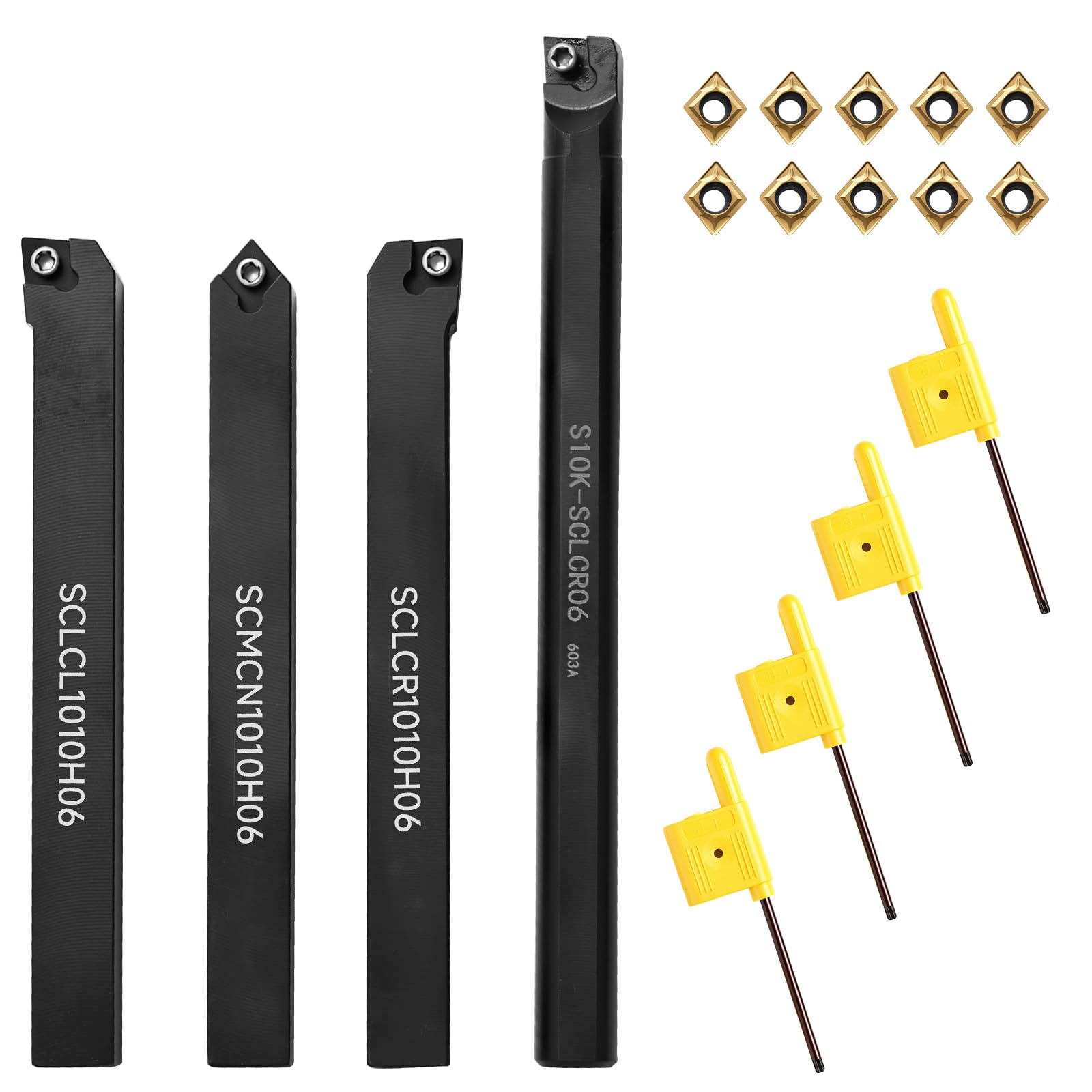 21Pcs Indexable Lathe Turning Tool Tool Kit, 3/8" 10mm Shank Holder — Amazon image 9