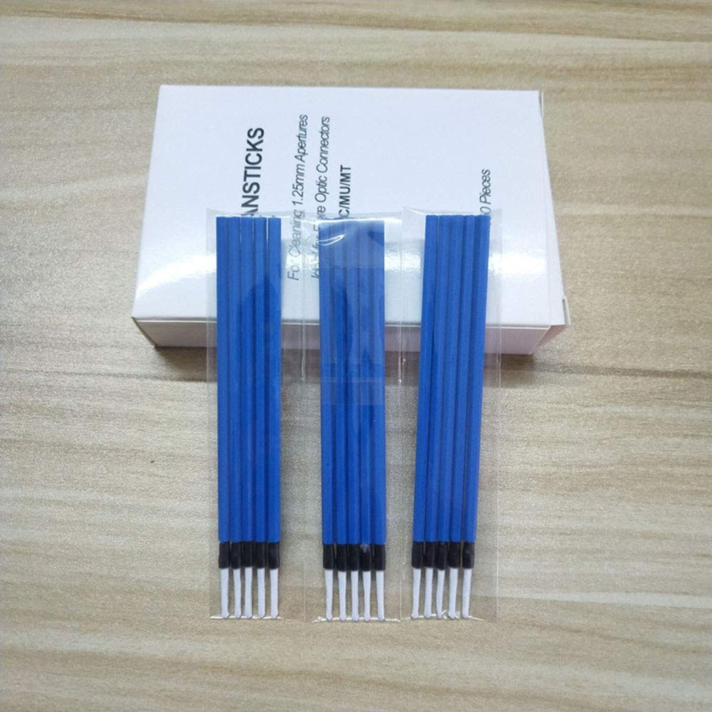 100 PCS Fibre Écouvillons de nettoyage bâton d'éponge 1.25mm Connecteurs pour LC/MU Écouvillon de Nettoyage De mousse
