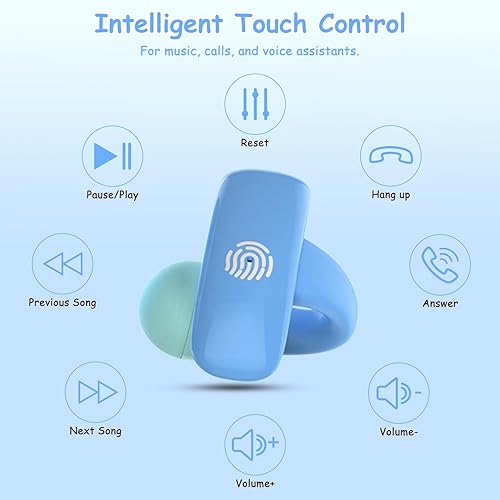 Miniatura 7 de BANIGIPA Auriculares inalámbricos para niños, audífonos inalámbricos Bluetooth 5.4 para niños, niñas y adolescentes, ligeros, cómodos, control de