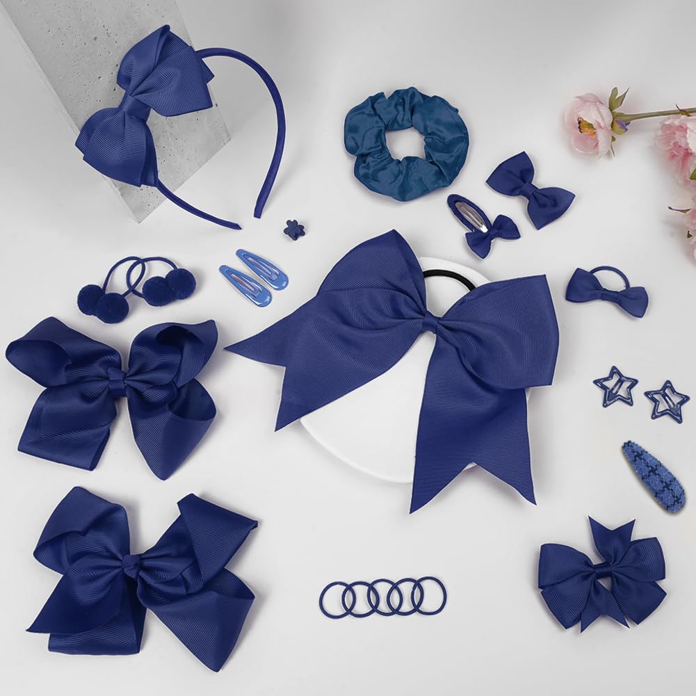 LOPHE 77 Pièces Bandeau à Noeud pour Enfants Pinces à Cheveux Ensemble de Bandeaux, Ensemble d'Accessoires pour Cheveux avec Décoration de Noeud, Adapté aux Cadeaux d'Anniversaire de Noël