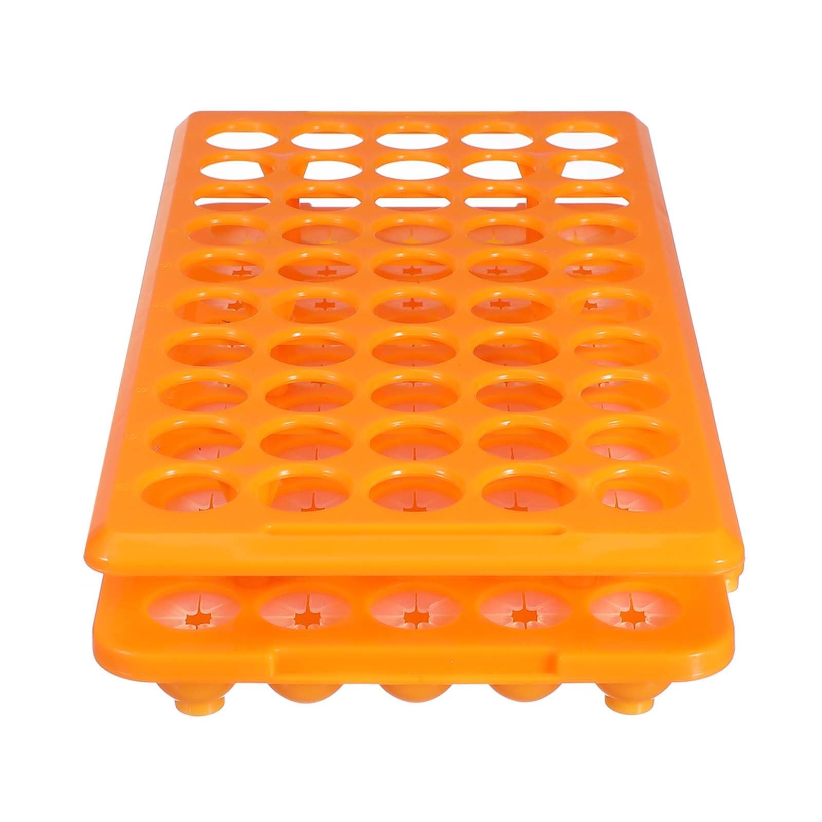 SOLUSTRE Reagenzglasständer – 66 Plätze, Kunststoff, Blau, Zum Trocknen Und Aufbewahren, 2 Stück, 18,4 X 9,5 X 6,3 Cm