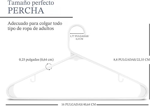 Miniatura 3 de Utopia Home Perchas de plástico, paquete de 50 – Percha de ropa que ahorra espacio – Organizadores de armario duraderos y fuertes y almacenamiento