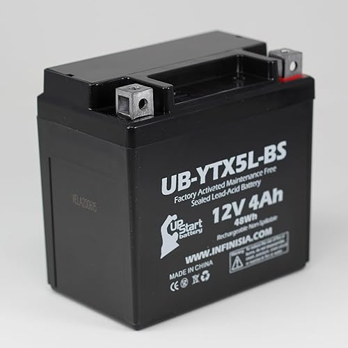 Miniatura 7 de Repuesto para Honda CRF250X 250CC 2008 activado de fábrica, sin mantenimiento, batería de motocicleta - 12V, 4Ah, UB-YTX5L-BS