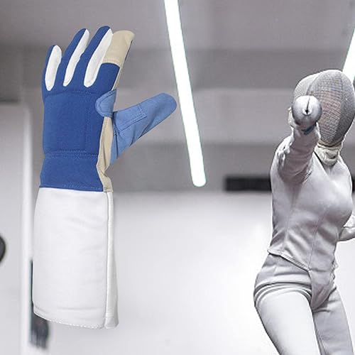 Miniatura 5 de Aosekaa Guante de esgrima, equipo de entrenamiento profesional de protección de manos, guantes antideslizantes para adultos, niños, competición,