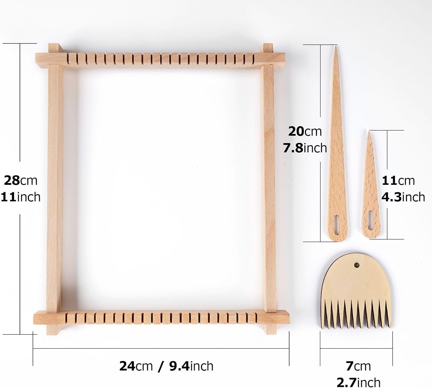 Lemonfilter Weaving Loom Kit for Kids, 9.4x11inch Weaving Kit for Beginners Kids 6-12, Wooden Frame Coaster Tapestry Arts and Crafts Multi-Craft Handcraft Knitting Loom for Adult Gift