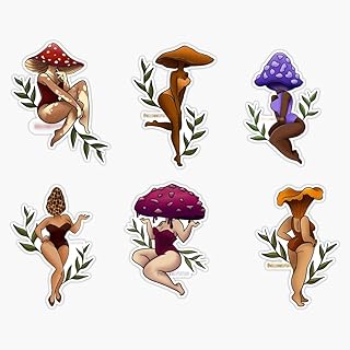 Stardew Valley Mushroom Girl Pack Sticker Vinyl Waterproof Sticker Decal Car Laptop Wall Window Bumper Sticker 5"