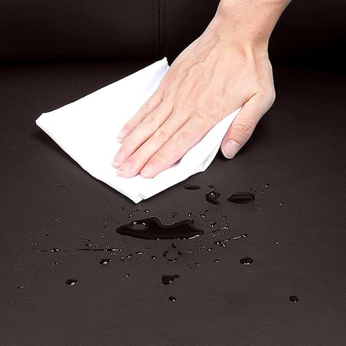 Miniatura 63 de Topeakmart Silla reclinable de piel sintética, ajustable, moderna, individual, con bolsillo, primavera, sala de estar, dormitorio, cine en casa,