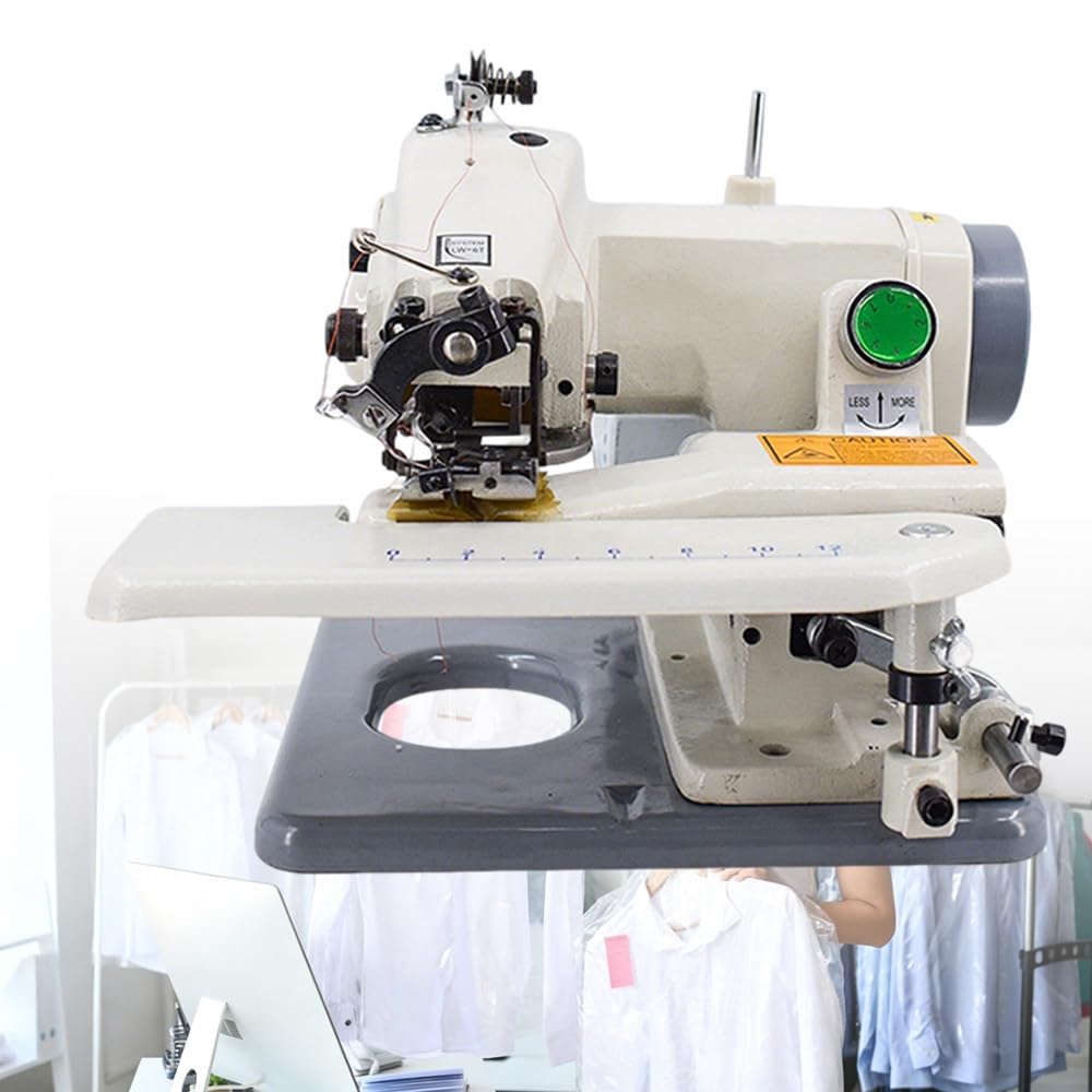 ShaiVrissian Sewing Machine Blind Stitch Hemmer Pedal,Portable Blind Stitch Hemming Machine,Maximum Speed 1200 Rpm,Single Thread Chain Stitch,Ideal for Hemming Pants