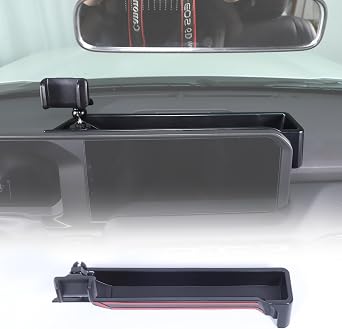 Center Console Dash Organizer Tray Compatible with Toyota Land Cruiser 250 Prado 2024 2025 2026 Navigation Screen Rear Insert Auxiliary Storage Box,Phone Holder Accessories Style A