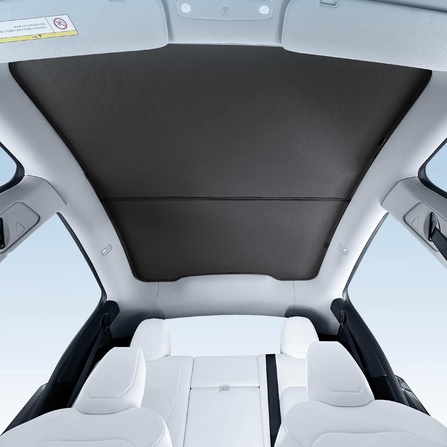 TOPABYTE Osłona przeciwsłoneczna na dach Tesla Model Y Juniper 2025, ulepszony kryształ lodowy, składany szklany dach samochodowy, osłona przeciwsłoneczna, izolacja cieplna, okno dachowe, ochrona