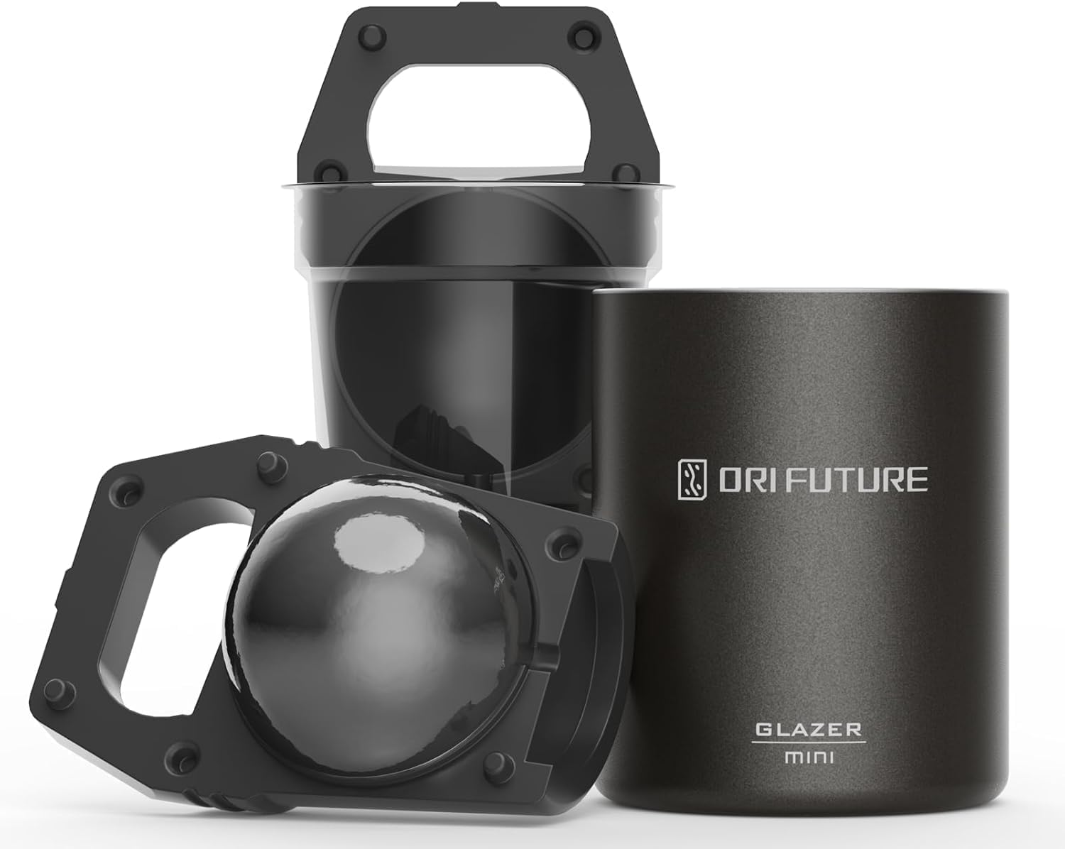 GLAZER mini, Clear Sphere Ice Mold, Ball Ice Cube Maker for Whiskey