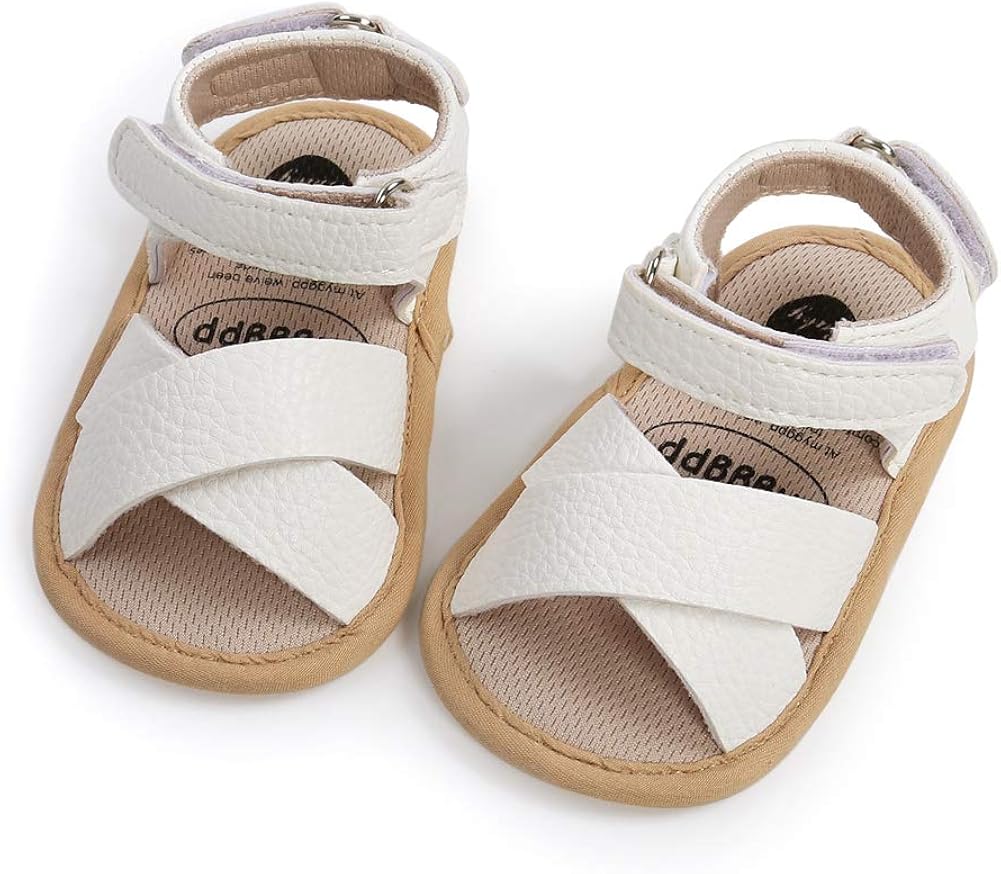 Baby Toddler Boys Girls Flat Sandals Infant Summer Shoes for Babies High Quality PU Leather First Walkers : Clothing, Shoes & Jewelry