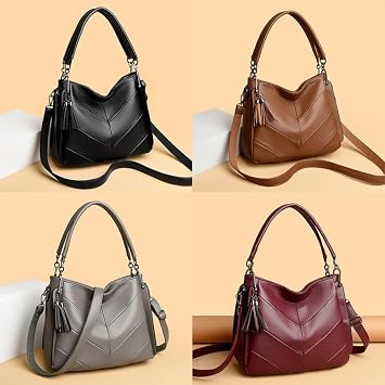 Women's Shoulder Bag Handbag Large Women's Handbag Made of PU Leather Hobo Women's Bag Shopper Shoulder Bag Bags for Women Mother Black