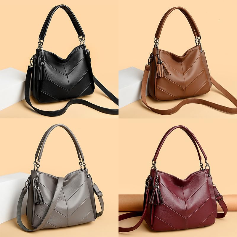 Grande Borsa Bauletto da Donna Hobo Borsa a spalla Borsa a mano con Tracolla in Pelle Sintetica Sacchetto Tote Borse Manici Donne Borsetta Borsa a tracolla Verde