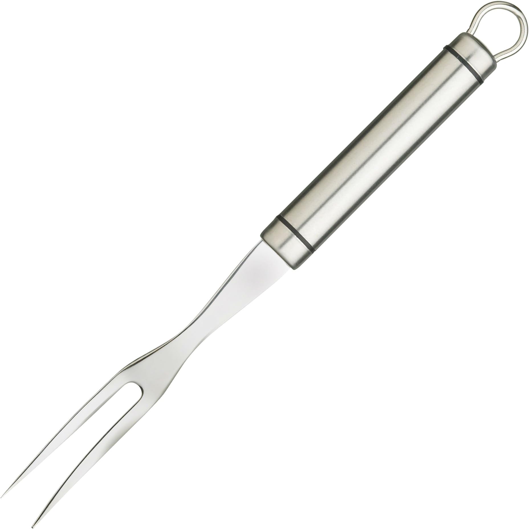 Professional Stainless Steel Short Oval Handled Small Meat Fork, Labelled