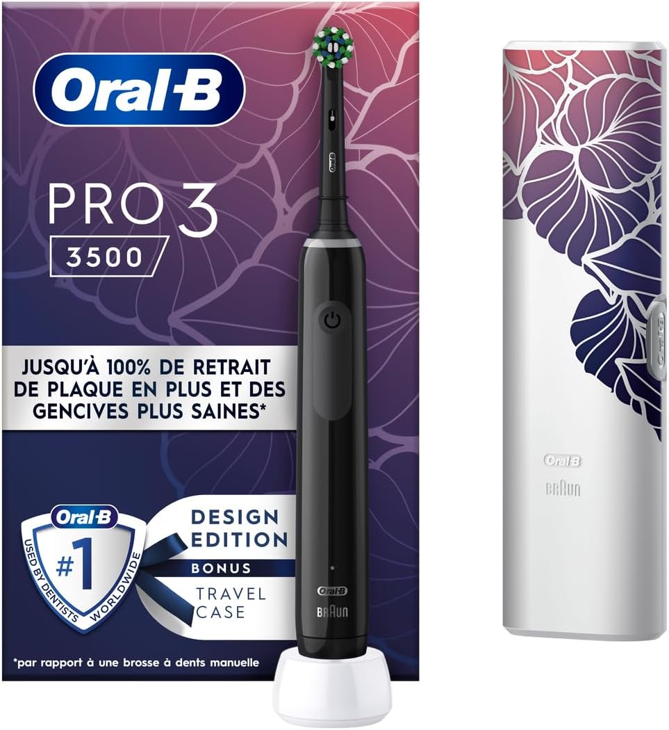 Oral-B Pro 3 3500: Brosse à Dents Électrique avec Capteur de Pression pour des Gencives Saines