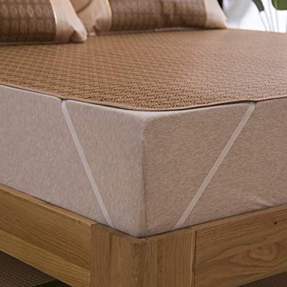 Bamboo Mat Bed/Summer Cooling Sleeping Pad/Rattan Mattress, Summer Bedding for Home School Dormitory Double Bed Student (Brown 1.8 x 2 m)