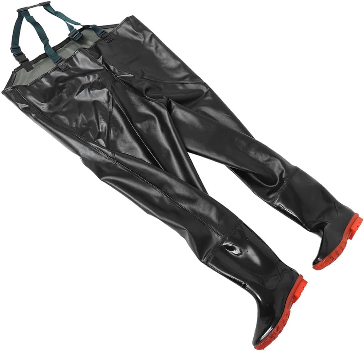 Waterproof Fishing Pants Men’s Thickened Knee-high Chest Overalls Black 1pcs Suit for Outdoor Wading and Freshwater Fishing