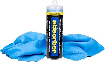 CleanTools The Absorber Synthetic Premium Drying Chamois Cloth for Car Super Absorbent, Scratch-Free and Washable | 27-Inch x 17-Inch, Blue, Large PN 14942-42149
