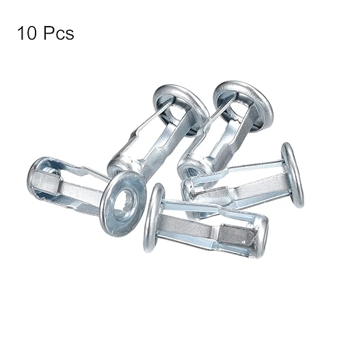 Miniatura 3 de uxcell Tuercas de gato M4, 10 tuercas roscadas de acero al carbono galvanizadas remaches para metal fino, 0.866 in de longitud