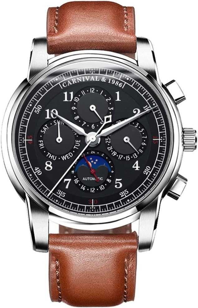 Carnival Men's Complications Automatic Mechanical Watch