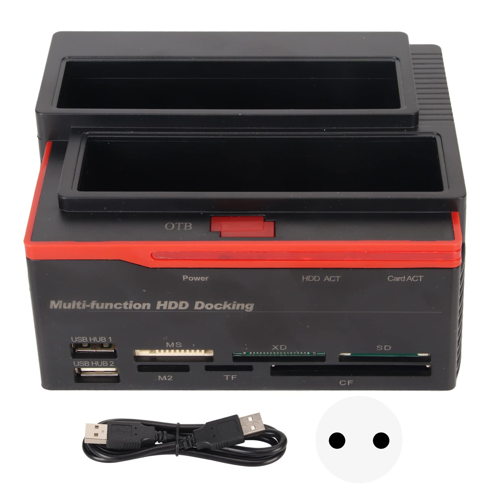 Stacja Dokująca HDD Dual Bay USB2.0 do IDE Funkcja Klonowania Czytnik Dysku Twardego 2,5/3,5 Cala 8 TB SSD (przepisy europejskie)