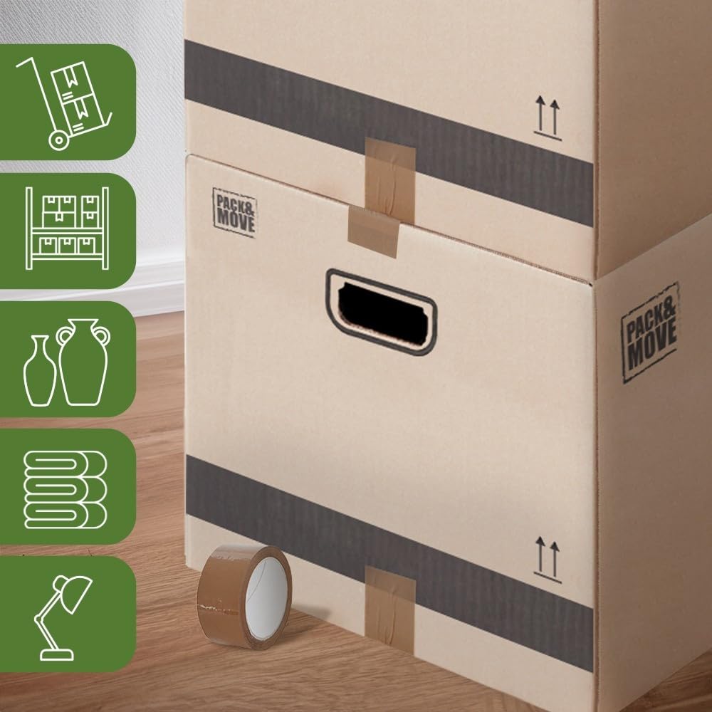 Pack and Move - 20 x sterke verhuisdozen - 60 x 40 x 40 cm - belasting
