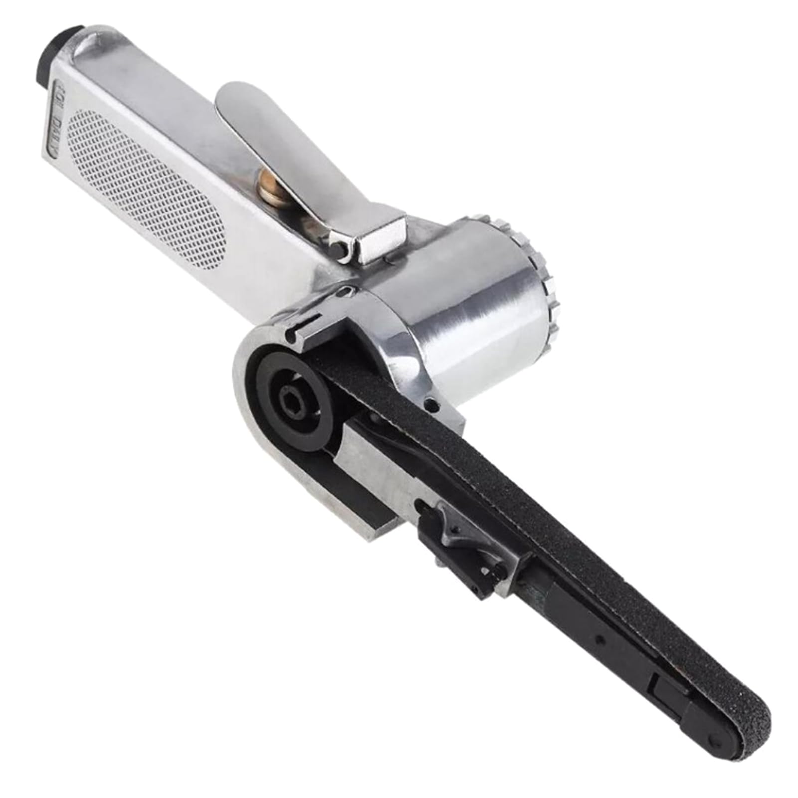 Lijadora de limas de cinta neumática profesional de 3/8 x 13 pulgadas, incluye correa, rotación de 180°, adecuada soldadura, desbarbado, lijadora de banda neumática, herramienta neumática para el