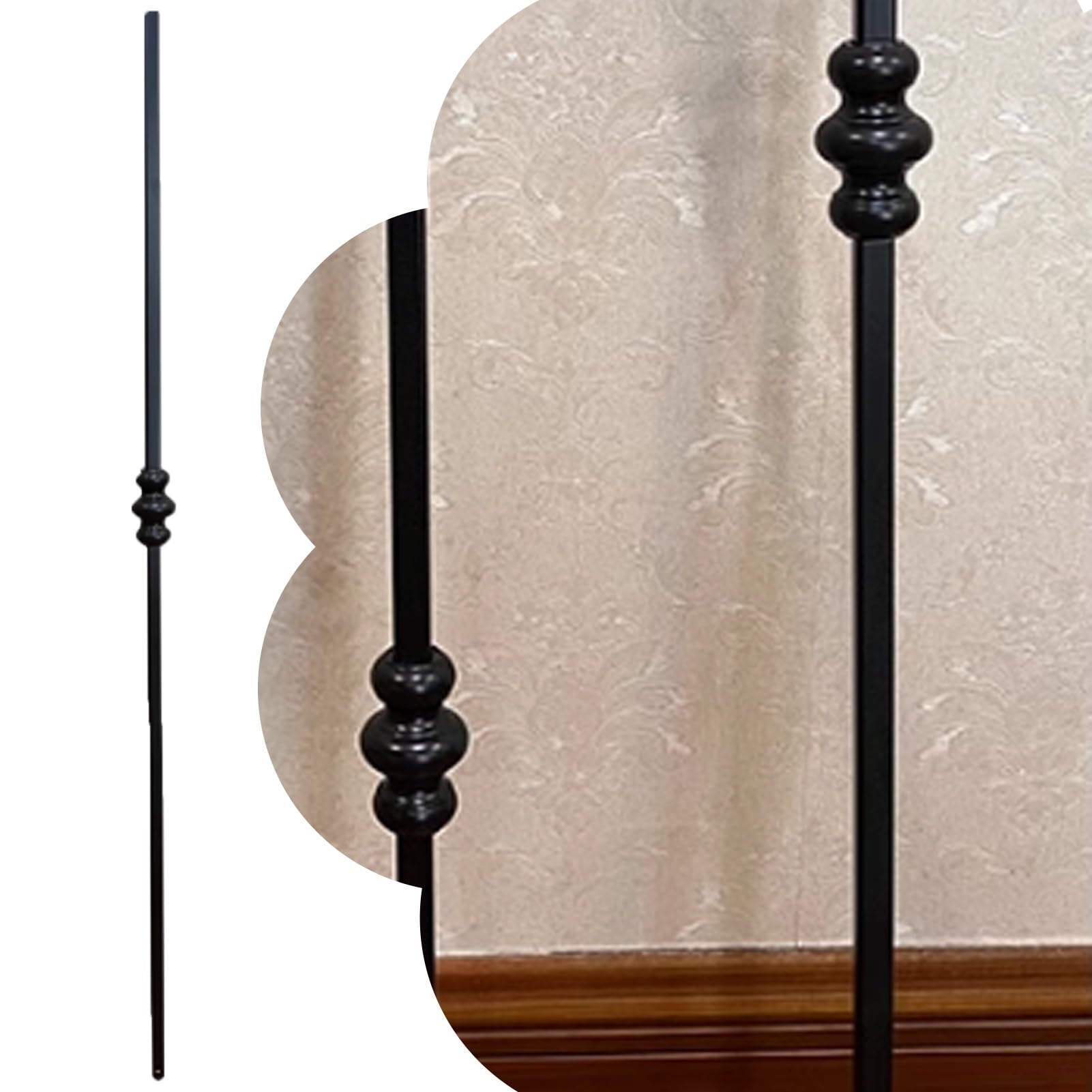 Balaustres metálicos para barandillas de escaleras y columnas de hierro macizo