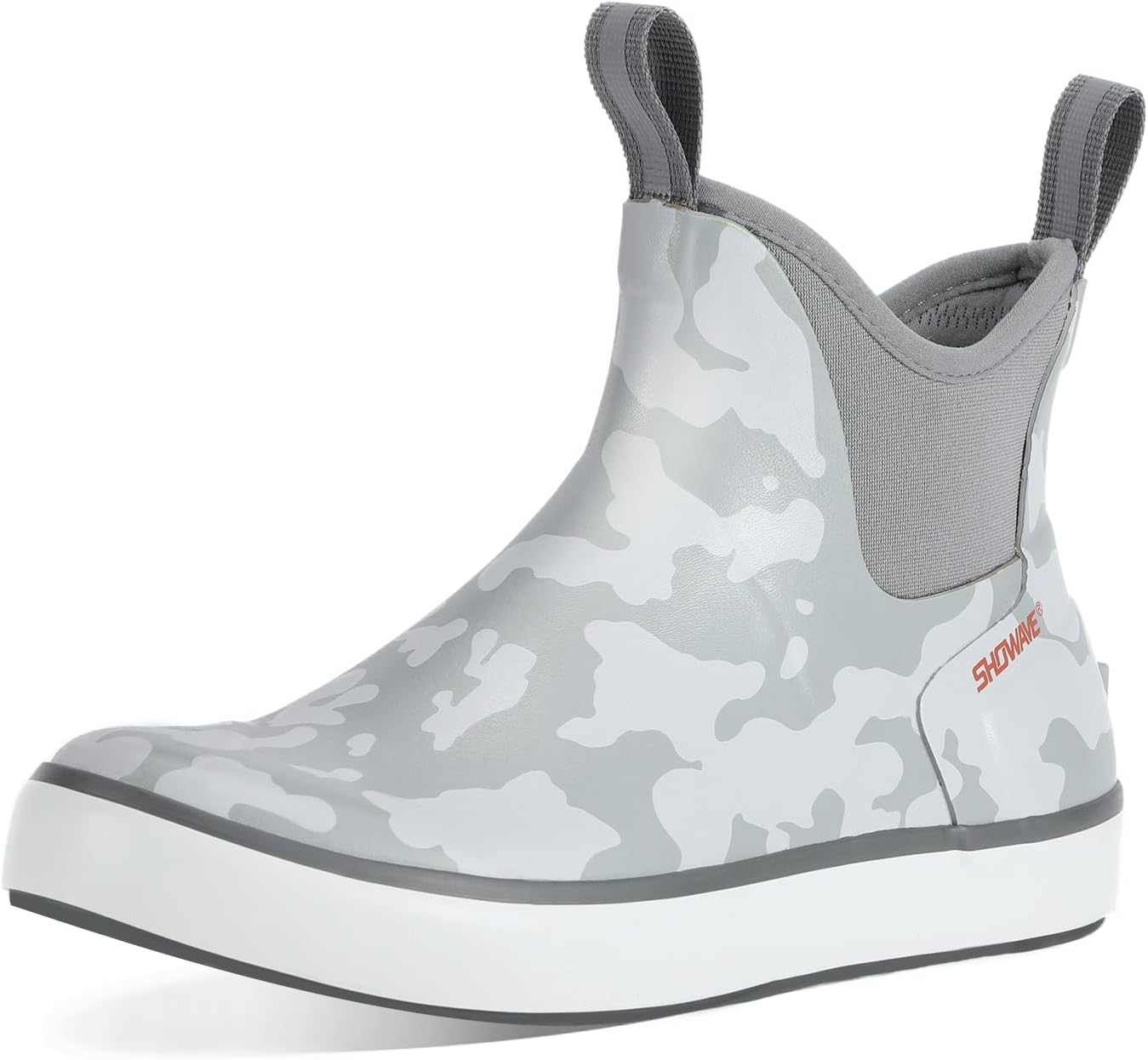 Showave Deck Boots for Men Ankle Rain Boots Men Insulated Rubber Boot Neoprene Mud Waterproof Boot Boat Fishing Booties for Sailing Gardening