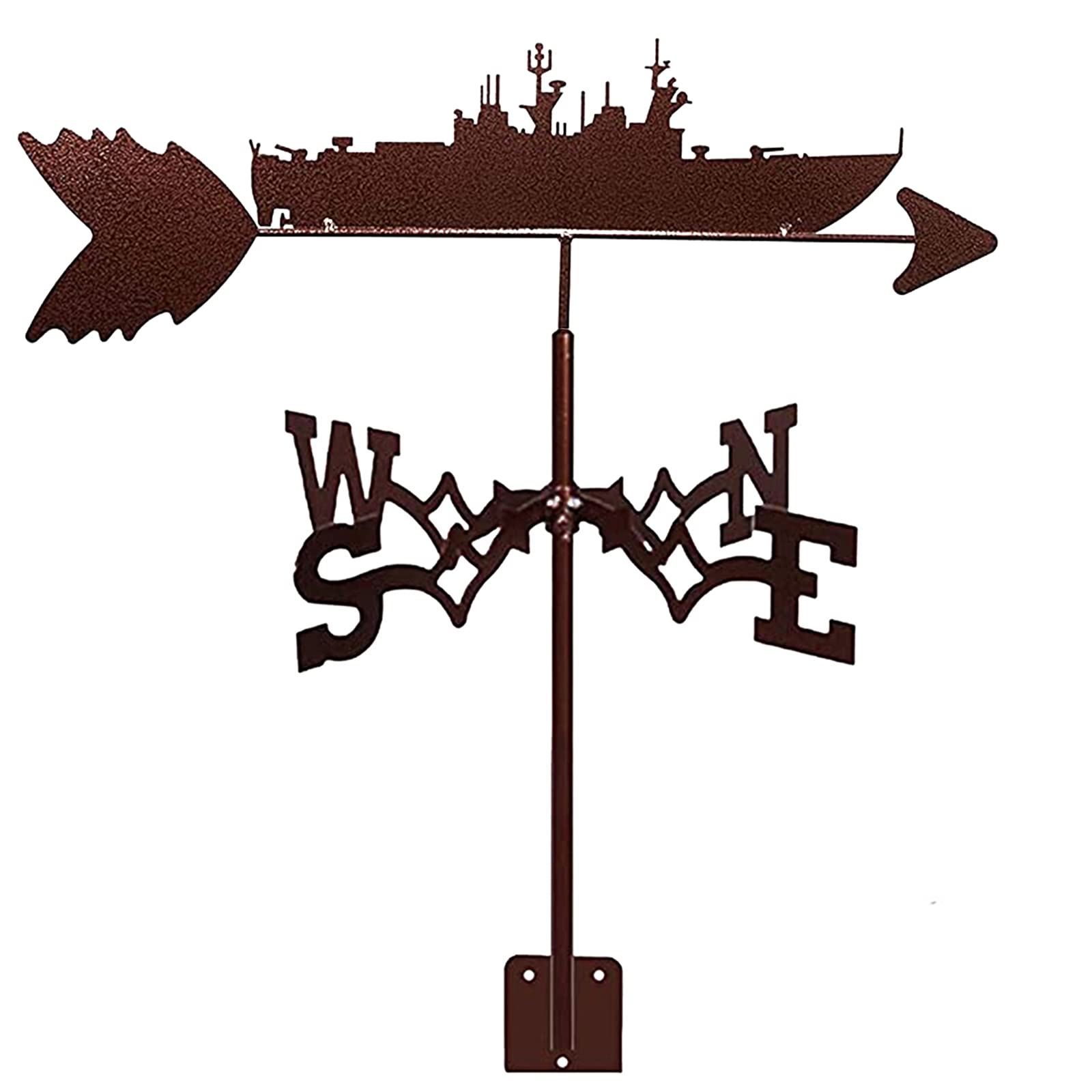 TAXXII Outdoor courtyard weather vane wrought iron Stainless Steel Weather Vane for Garden Retro Wind Direction Indicator Creative Stake Yard Cupolas Farm She