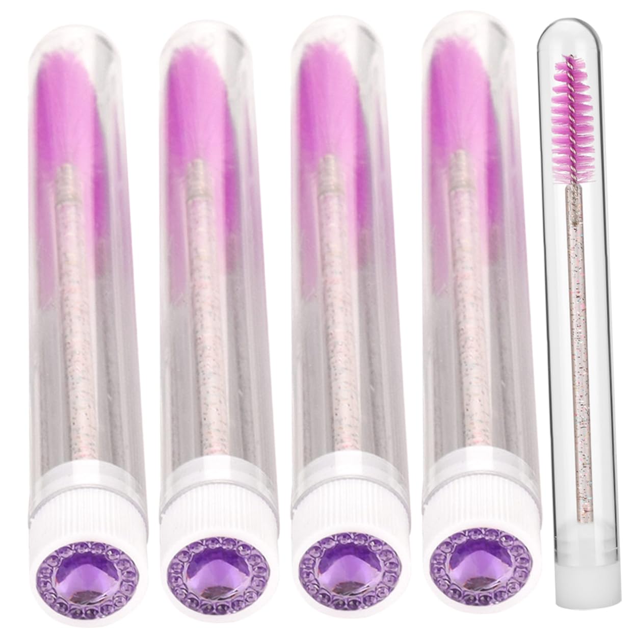 Didiseaon 5pcs Disposable Eyebrow Lash Brush Easy to Use Comfortable Grip Great for Makeup Artists