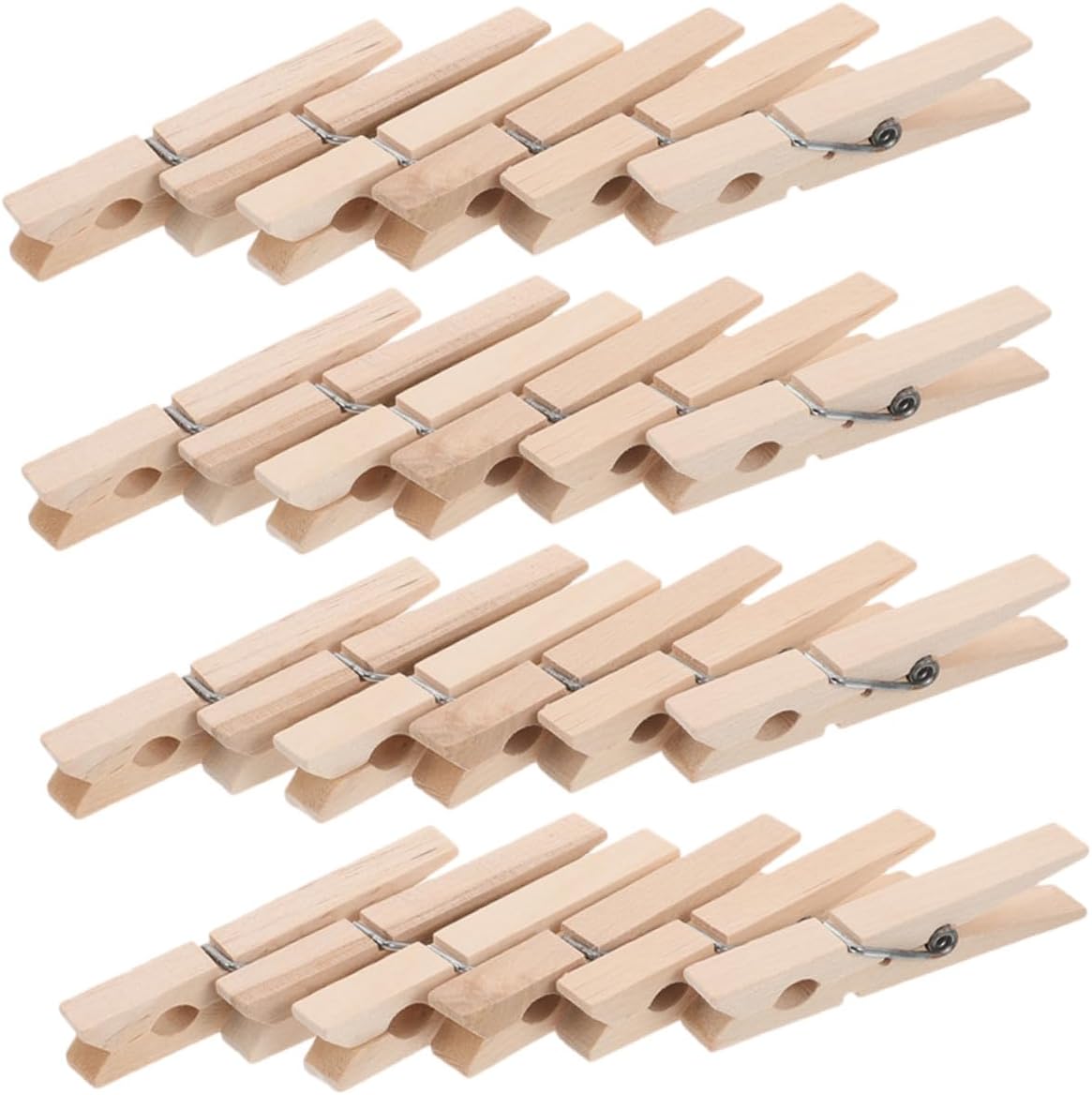 SHINEOFI 150pcs Mini Wooden Clothespins for Laundry and Hanging Photos, Unpainted Natural Wood Clips 7.2x1.0cm, Multi-Functional Pins for Clothes, Crafts, and Home Organization