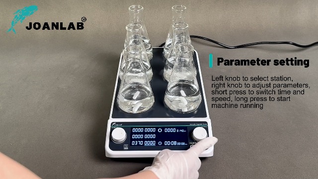 JOANLAB MM4PRO 4-Position Magnetic Stirrer, 50-1500RPM Digital