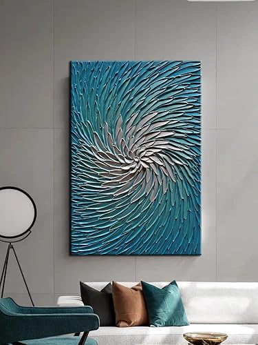 Vista 31 de YaSheng Art - Pintura al óleo pintada a mano sobre lienzo con flores blancas, pintura moderna para decoración interior del hogar, imagen de arte