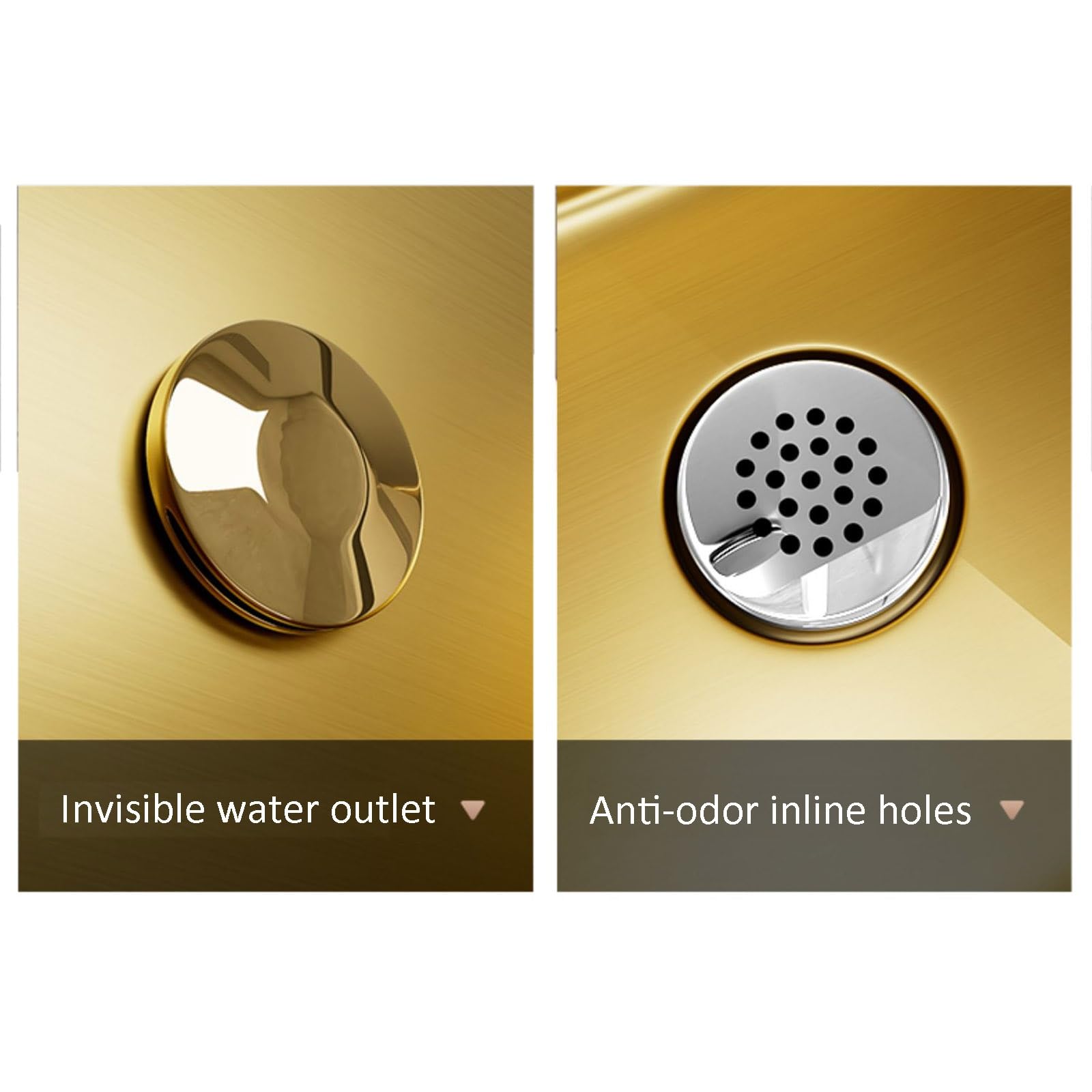 Produktbild von Goldenes Edelstahl-Urinal – Wandhängend, Spülrandlos, 304er Qualität, Für Bar, Hotel & Zuhause