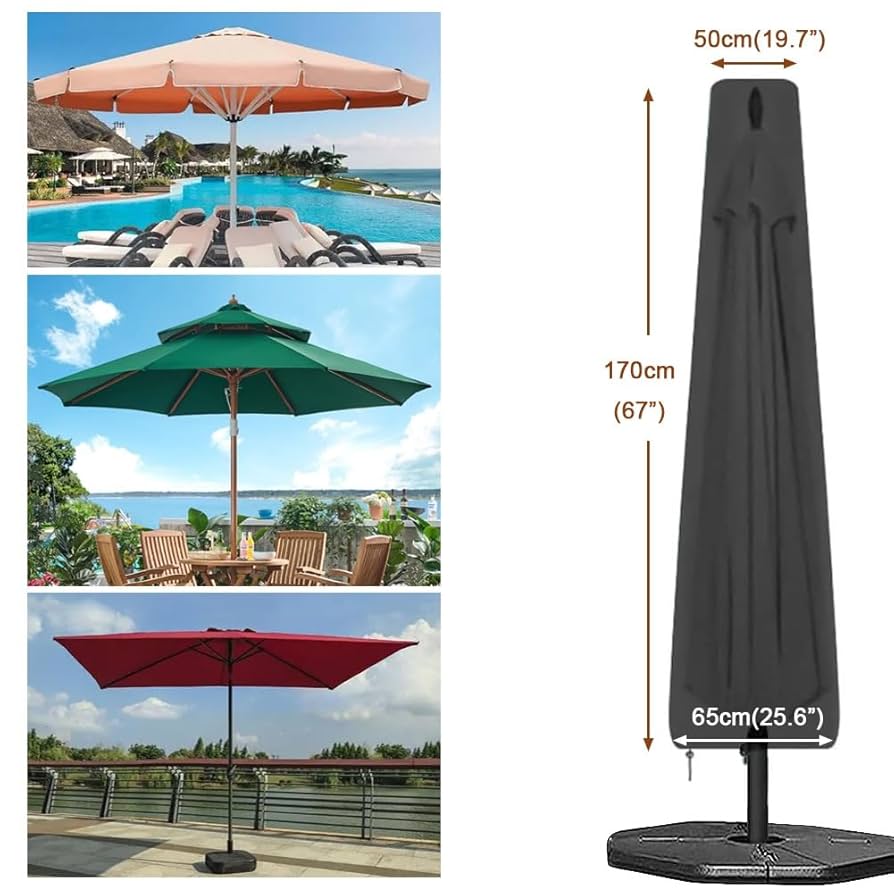 Waterproof Cloth Outdoor Banana Umbrella Cover Shade Garden