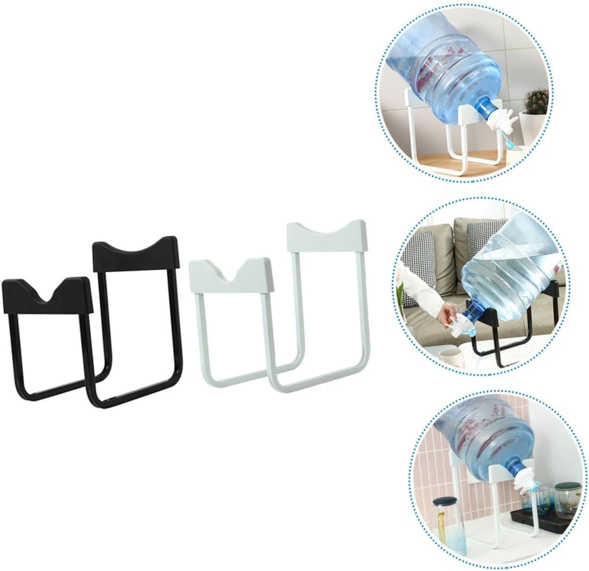 NUOBESTY 2pcs Water Jug Stands Portable Water Tank Holder Sturdy Bottle Rack Organizer for Home Camping Office