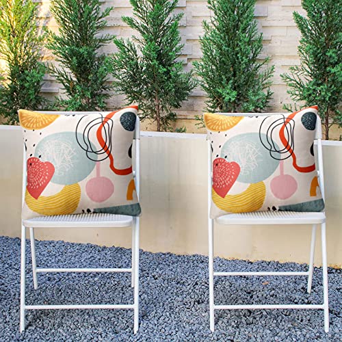 Set di 2 Federe Decorative per Cuscini da Esterno