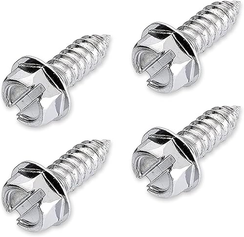 Juego de 4 tornillos para matrícula, sujetadores de pernos de acero inoxidable 304, tornillo de cabeza hexagonal, universal para placas delanteras y