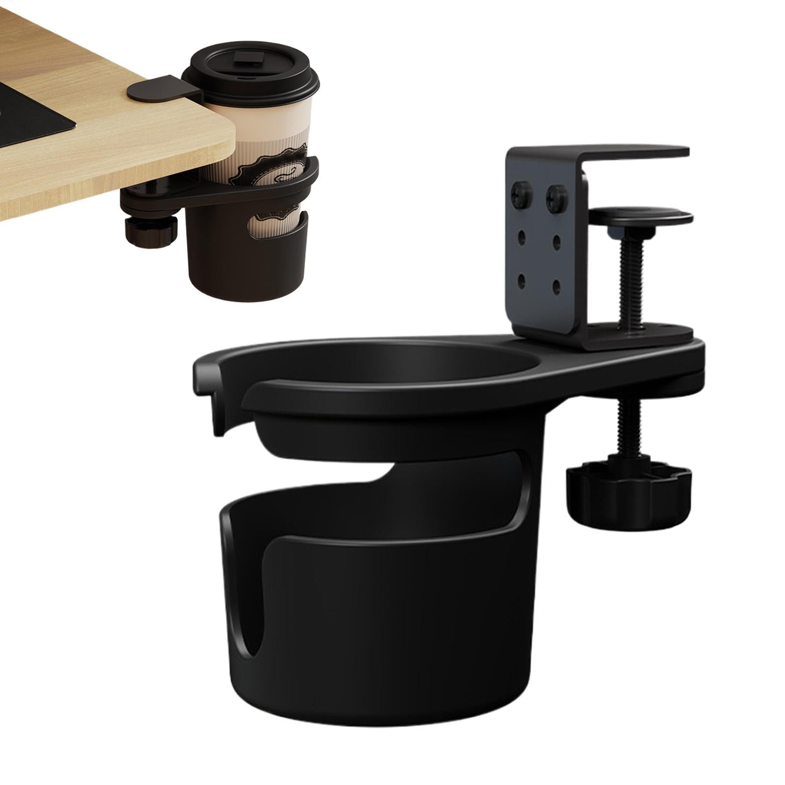Porte-gobelet de bureau, support de tasse à café réglable anti-déversement, rotatif à 360 degrés, support de tasse anti-chute pour la maison, le studio et l'école, support de boisson pratique et