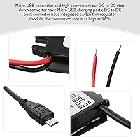 Vista 2 de Weewooday Convertidor impermeable de 12 V a 5 V DC-DC Buck Módulo Adaptador de corriente Micro USB Convertidor de corriente para automóvil Regulador